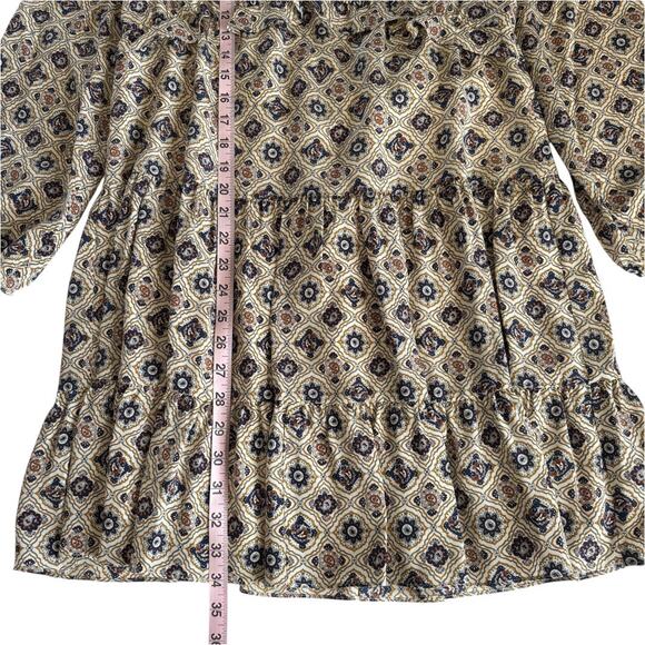 Veronica Beard Delray Silk Crepe Mini Dress Printed Long Sleeve Women's Size 2 - Picture 7 of 10